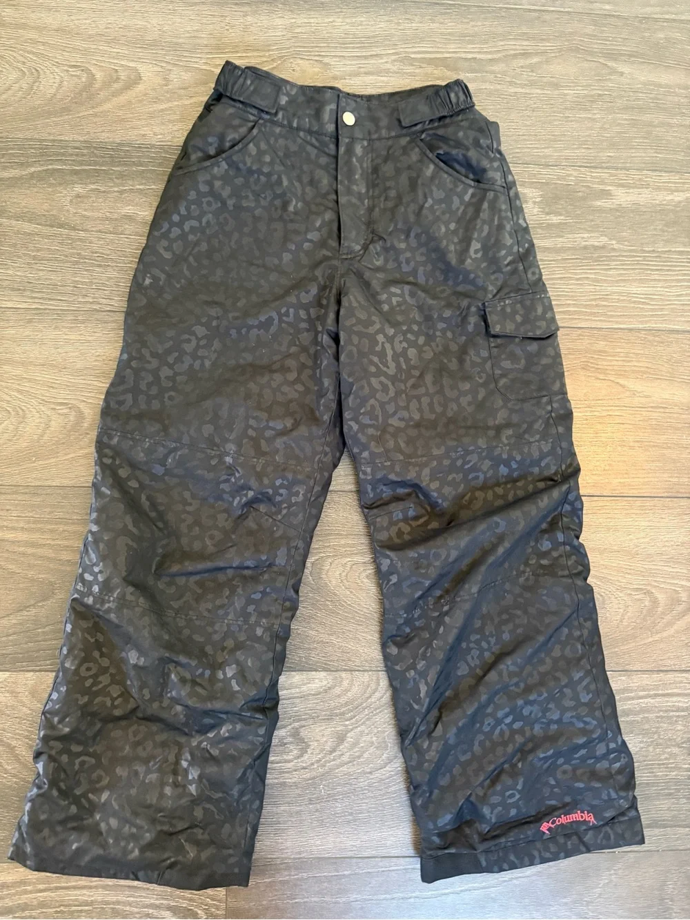 Columbia Black Leopard-Print Kids Snow Pants